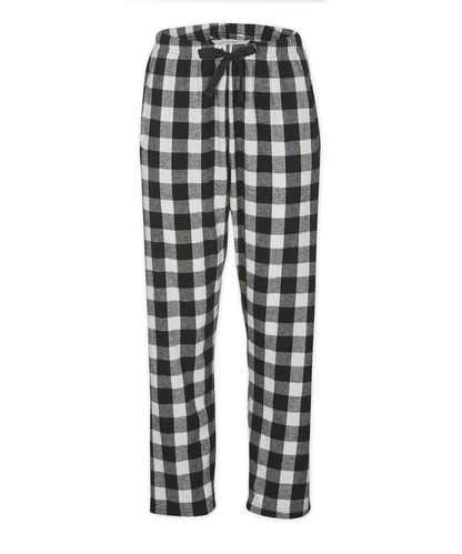 Boxercraft BW6620 Women's Haley Flannel Pants - Black/White Buffalo Plaid - Ghost Front | Black/White Buffalo Plaid