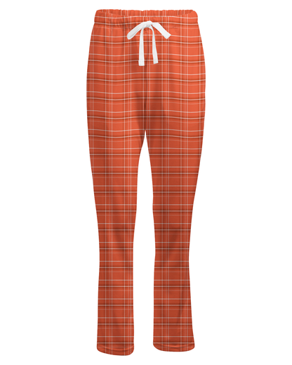 Boxercraft BW6620 Women's Haley Flannel Pants - Orange Carnegie Plaid - Ghost Front | Orange Carnegie Plaid
