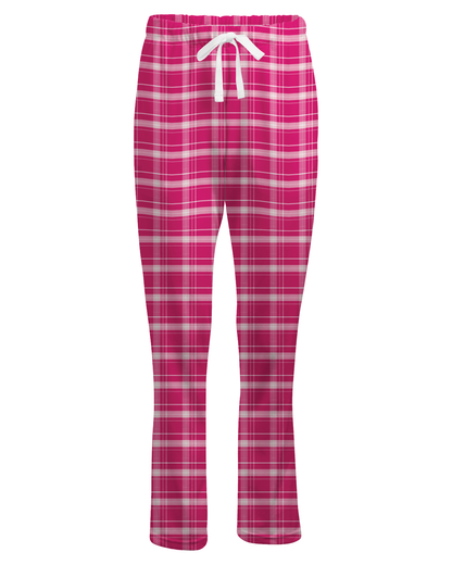 Boxercraft BW6620 Women's Haley Flannel Pants - Pink Carnegie Plaid - Ghost Front | Pink Carnegie Plaid