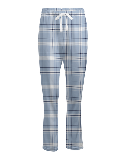 Boxercraft BW6620 Women's Haley Flannel Pants - Sky Carnegie Plaid - Ghost Front | Sky Carnegie Plaid