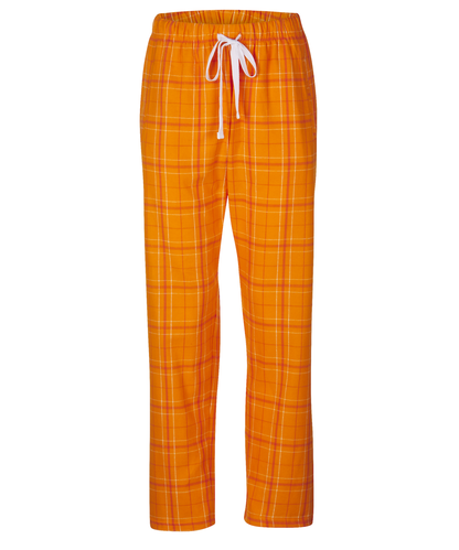 Boxercraft BW6620 Women's Haley Flannel Pants - Orange Field Day Plaid - Ghost Front | Orange Field Day Plaid