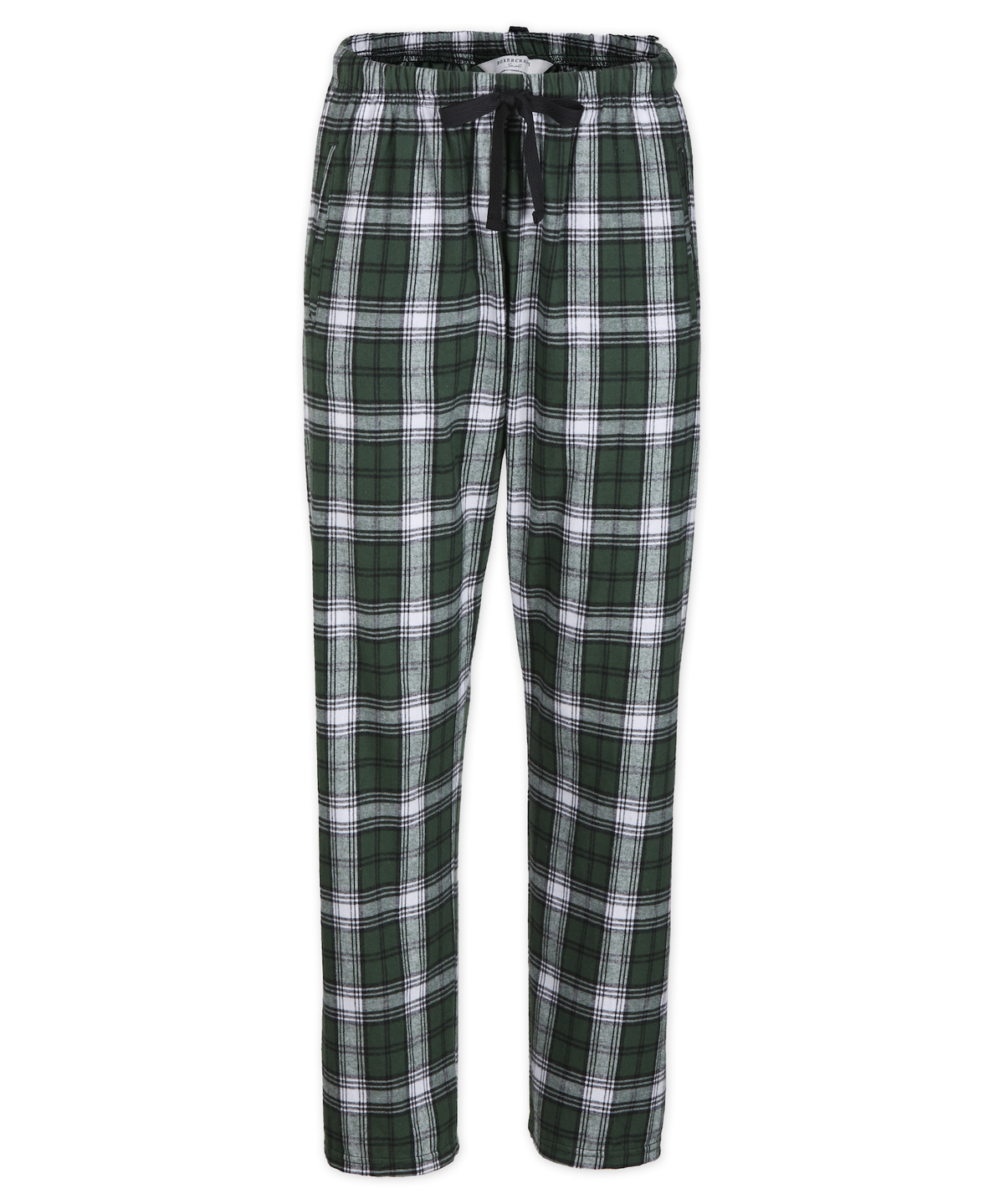 Boxercraft BW6620 Women's Haley Flannel Pants - Green/White Plaid - Ghost Front | Green/White Plaid