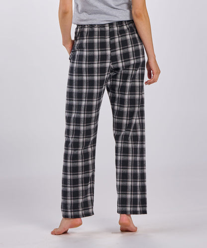 Boxercraft BW6620 Women's Haley Flannel Pants - Heritage Black Plaid - Back | Heritage Black Plaid