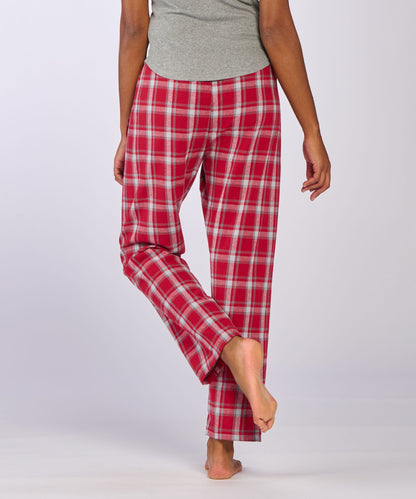 Boxercraft BW6620 Women's Haley Flannel Pants - Heritage Garnet Plaid - Back | Heritage Garnet Plaid