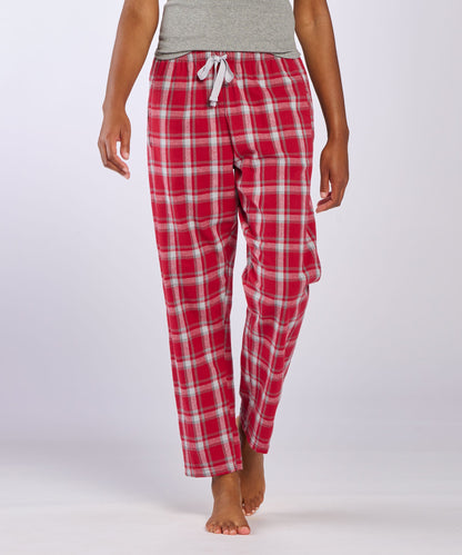 Boxercraft BW6620 Women's Haley Flannel Pants - Heritage Garnet Plaid - Front | Heritage Garnet Plaid