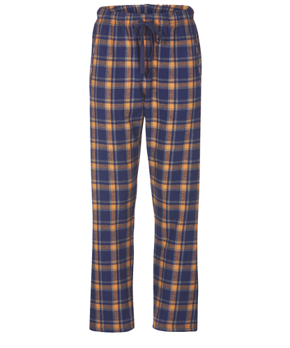 Boxercraft BW6620 Women's Haley Flannel Pants - Heritage Navy/Orange Plaid - Ghost Front | Heritage Navy/Orange Plaid