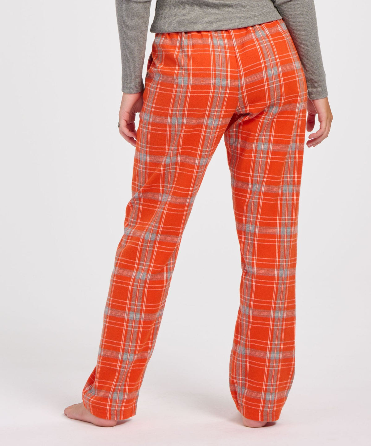 Boxercraft BW6620 Women's Haley Flannel Pants - Burnt Orange Kingston - Back | Burnt Orange Kingston