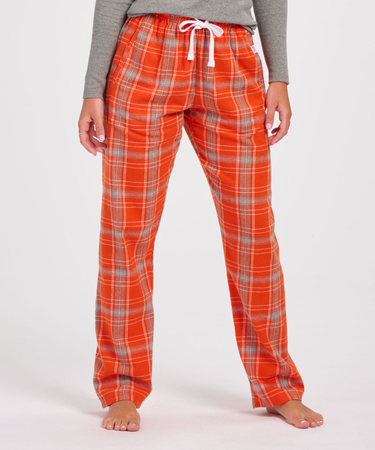 Boxercraft BW6620 Women's Haley Flannel Pants - Burnt Orange Kingston - Front | Burnt Orange Kingston