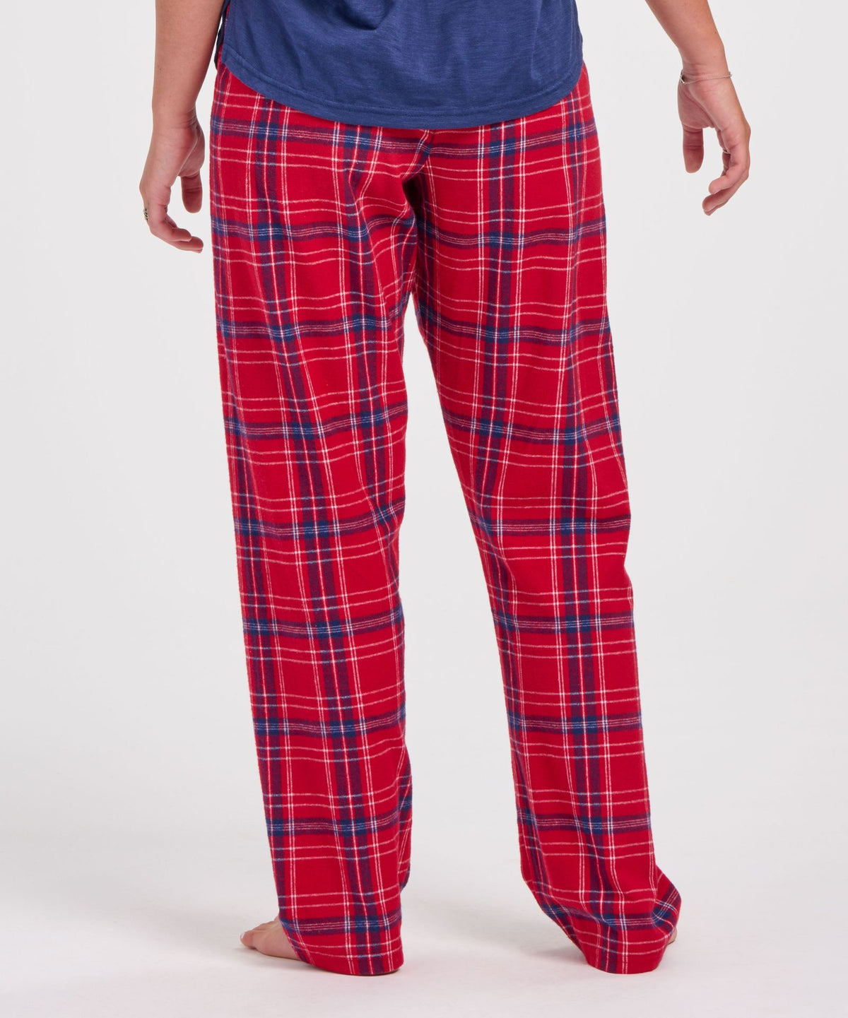 Boxercraft BW6620 Women's Haley Flannel Pants - Brick Red Kingston - Back | Brick Red Kingston