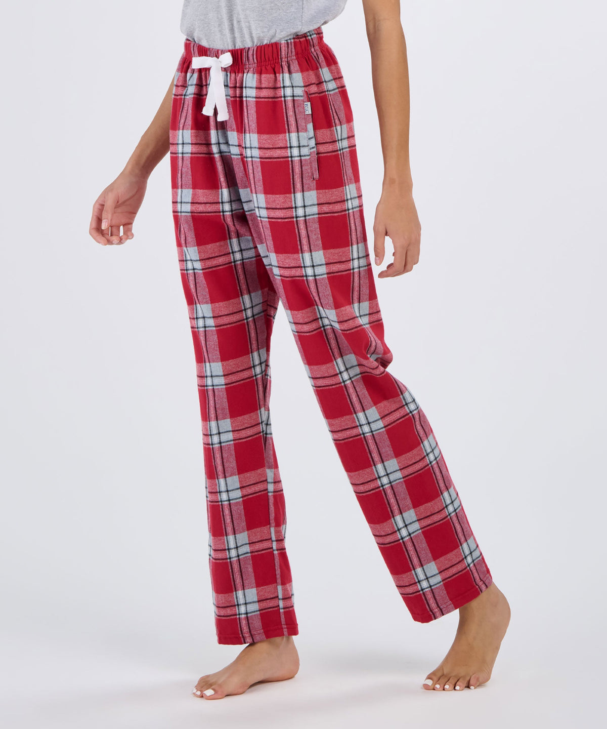 Boxercraft BW6620 Women's Haley Flannel Pants - Red McIntosh Plaid - Front | Red McIntosh Plaid