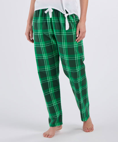 Boxercraft BW6620 Women's Haley Flannel Pants - Green McIntosh Plaid - Front | Green McIntosh Plaid