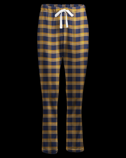 Boxercraft BW6620 Women's Haley Flannel Pants - Navy/Gold McIntosh Plaid - Ghost Front | Navy/Gold McIntosh Plaid