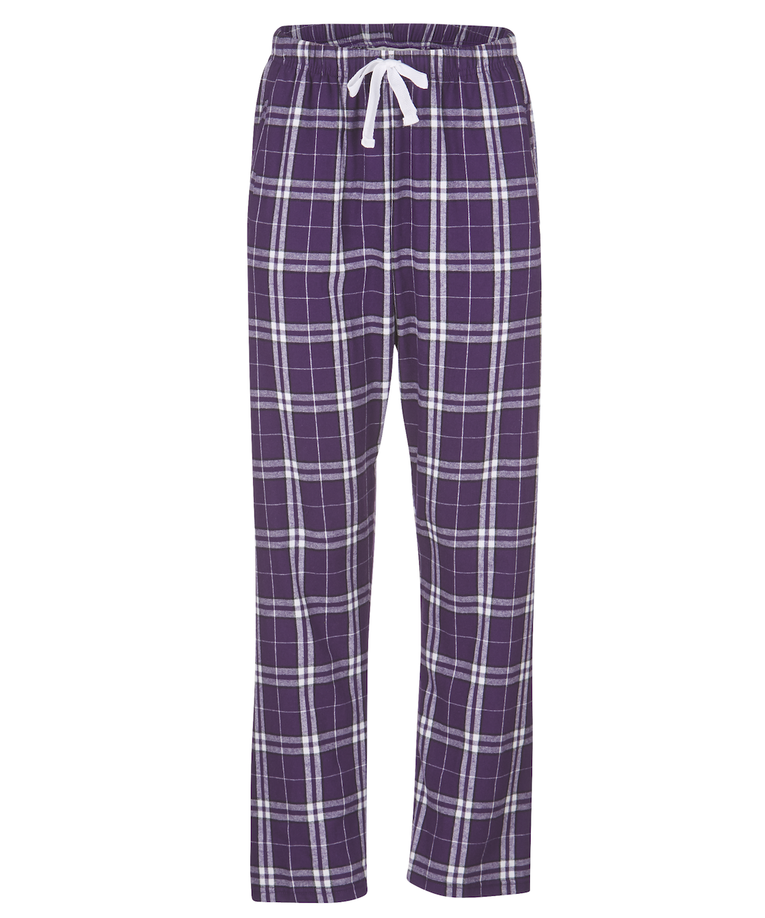 Boxercraft BW6620 Women's Haley Flannel Pants - Purple/White Plaid - Ghost Front | Purple/White Plaid