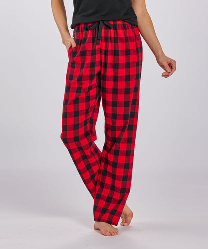 Boxercraft BW6620 Women's Haley Flannel Pants - Red/Black Buffalo Plaid - Front | Red/Black Buffalo Plaid