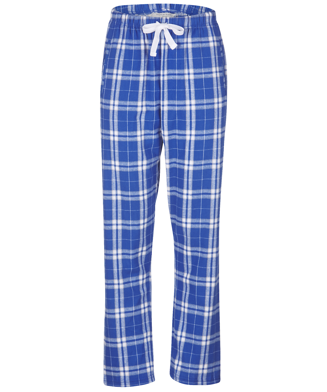 Boxercraft BW6620 Women's Haley Flannel Pants - Royal/Silver Plaid - Ghost Front | Royal/Silver Plaid