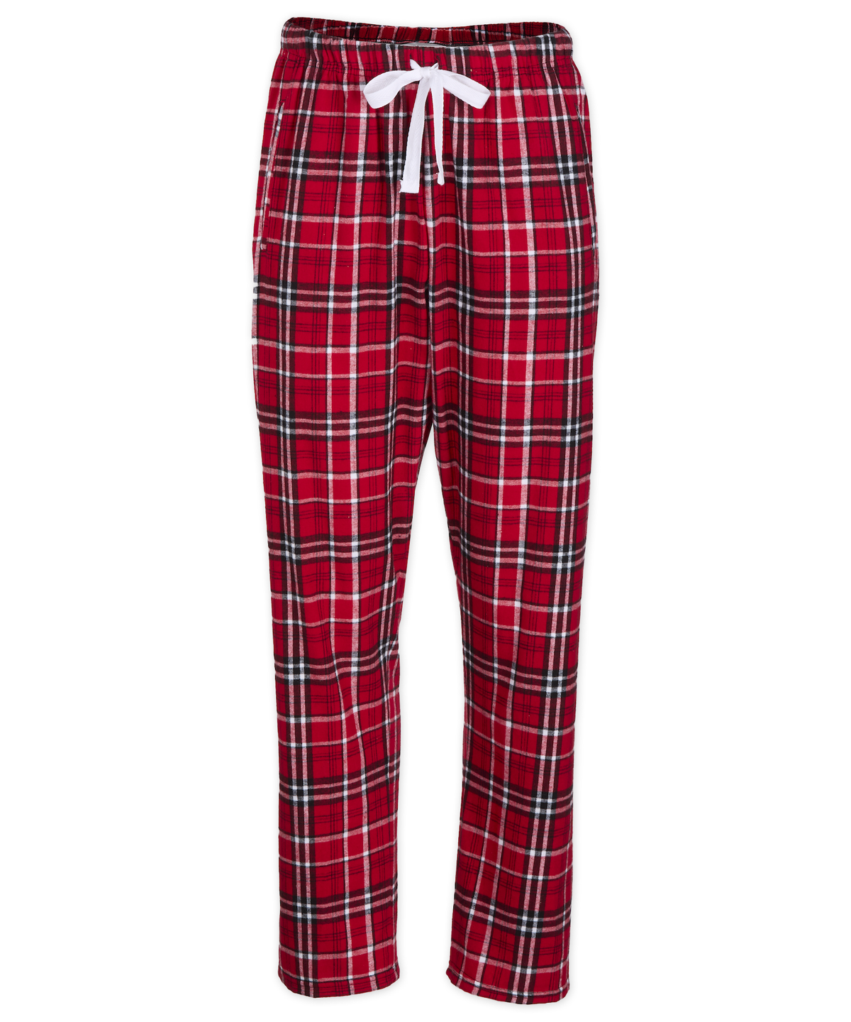 Boxercraft BW6620 Women's Haley Flannel Pants - Red/White Plaid - Ghost Front | Red/White Plaid