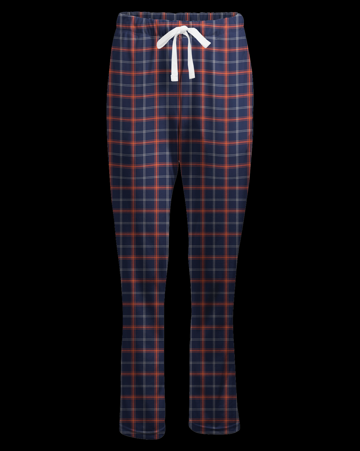 Boxercraft BW6620 Women's Haley Flannel Pants - Varsity Navy/Orange - Ghost Front | Varsity Navy/Orange