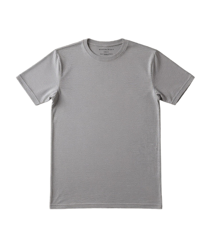 BY2103 Youth Essential Tee - Oxford Heather - Ghost Front | Oxford Heather