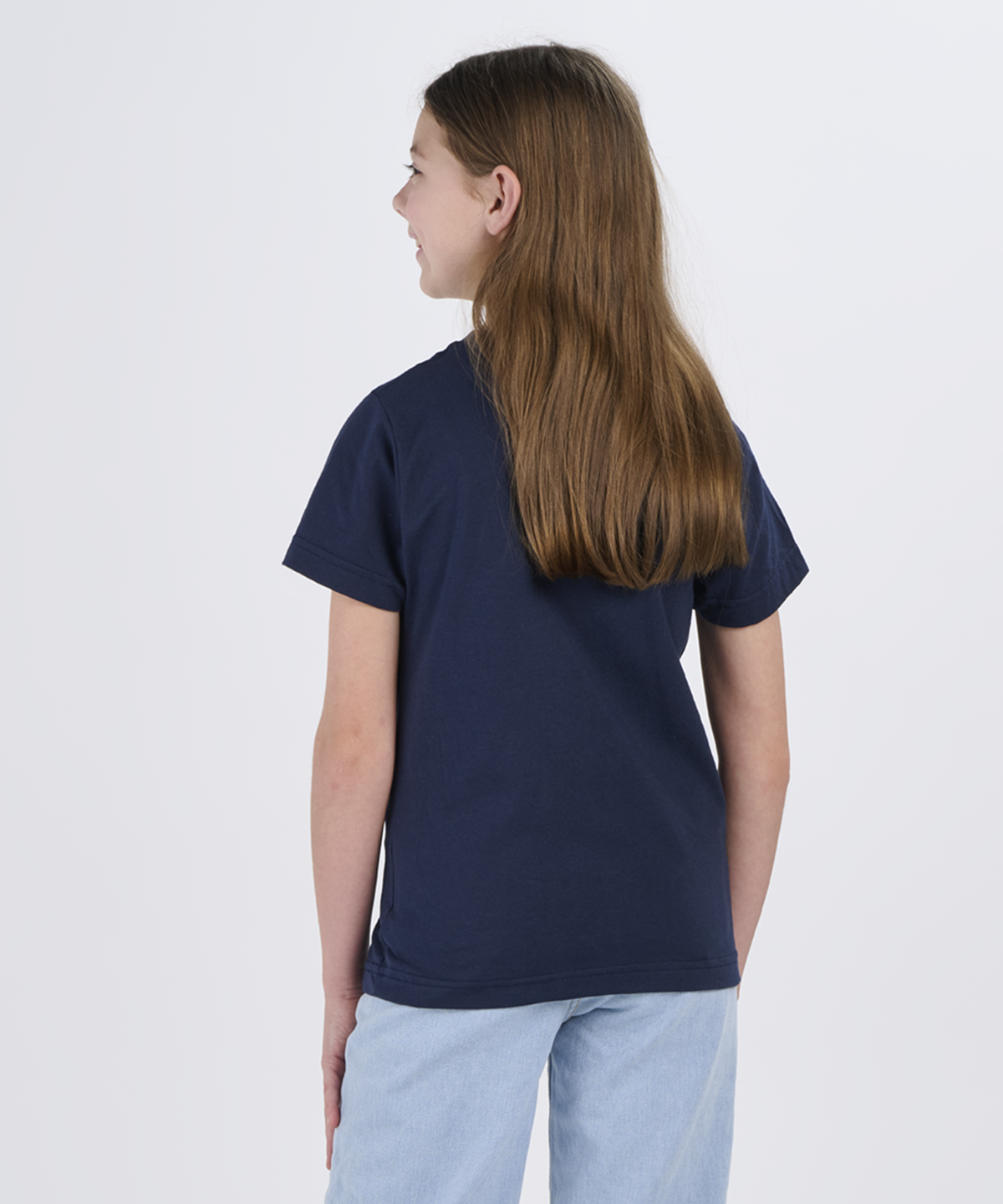 BY2103 Youth Essential Tee - Navy - Back | Navy