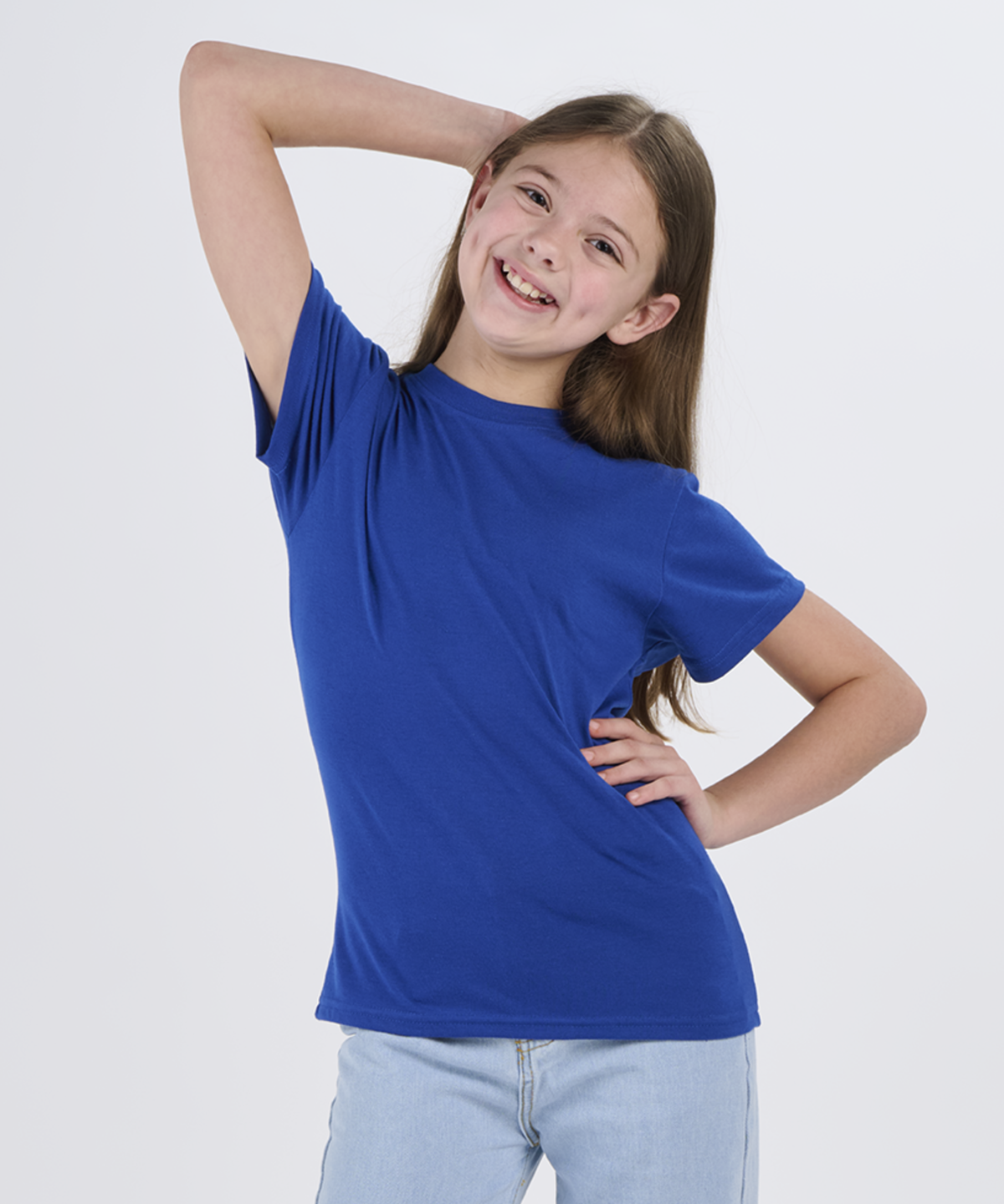 BY2103 Youth Essential Tee - Electric Royal - Front | Electric Royal