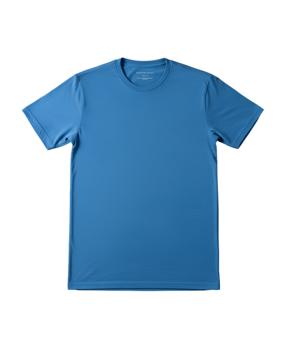 BY2103 Youth Essential Tee - Collegiate Blue - Ghost Front | Collegiate Blue