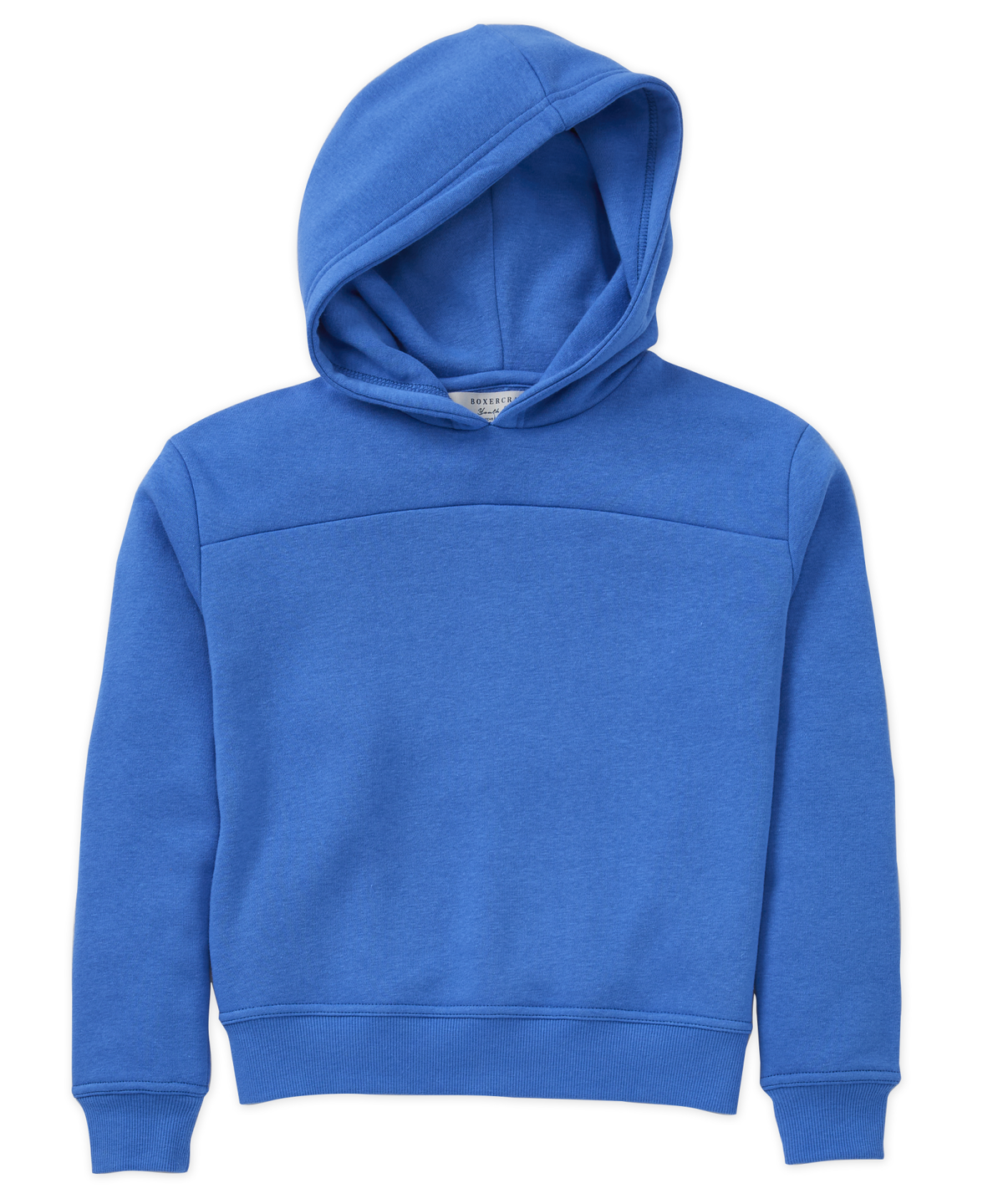 Boxercraft BY5404 Youth Color Blocked Hoodie - Collegiate Blue - Ghost Front | Collegiate Blue