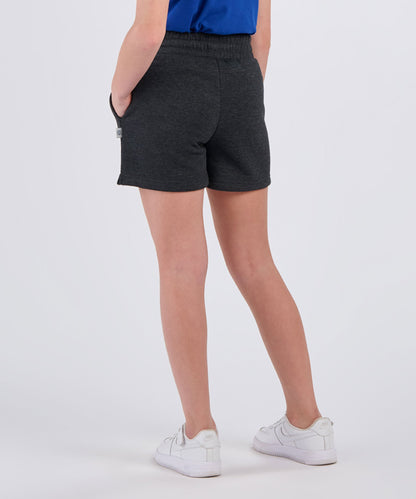 Boxercraft BY6502 Youth Fleece Short - Charcoal - Back | Charcoal