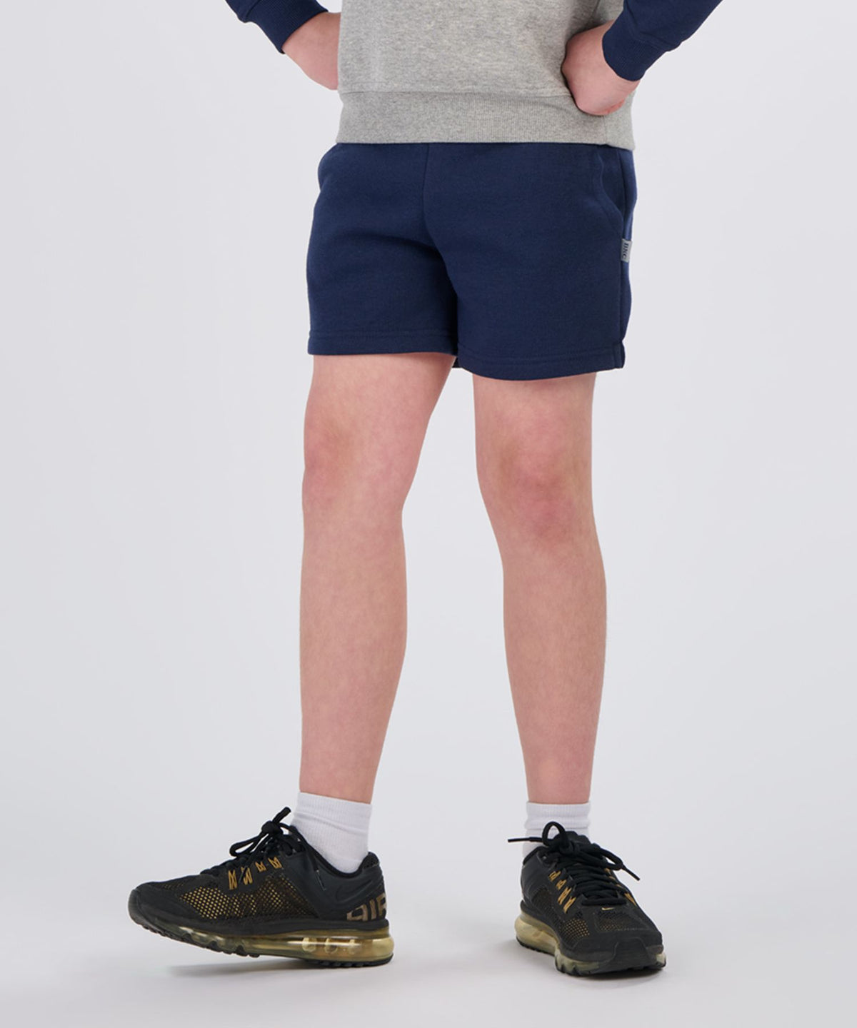 Boxercraft BY6502 Youth Fleece Short - Navy - Front | Navy