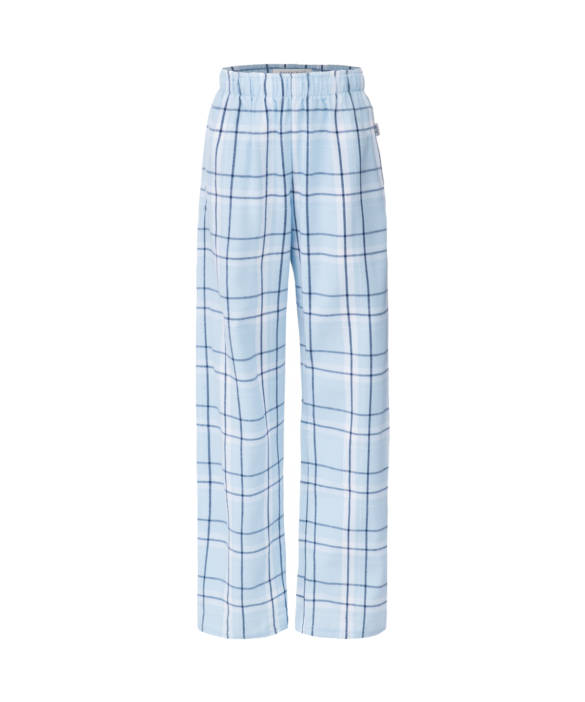 Boxercraft BY6624 Youth Flannel Pajama Pants, Sky Blue Carnegie Plaid, view 2 | Sky Carnegie Plaid