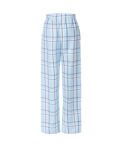 Boxercraft BY6624 Youth Flannel Pajama Pants, Sky Blue Carnegie Plaid, view 3 | Sky Carnegie Plaid