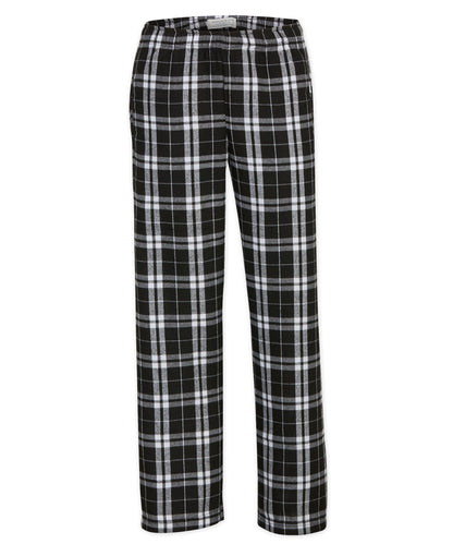 Boxercraft BY6624 Youth Flannel Pants - Black/White Plaid - Product Photo 3 | Black/White Plaid