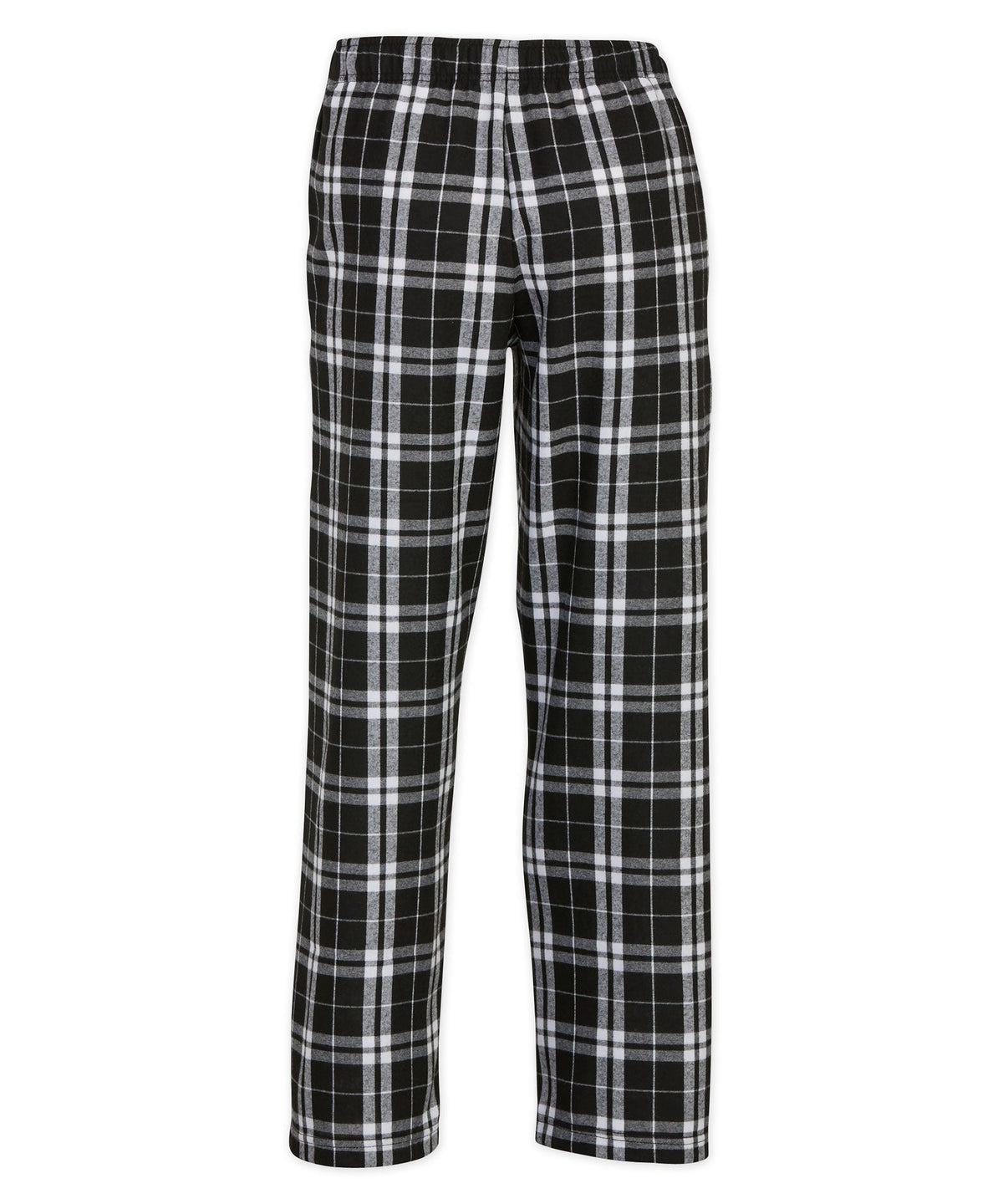 Boxercraft BY6624 Youth Flannel Pants - Black/White Plaid - Product Photo 4 | Black/White Plaid