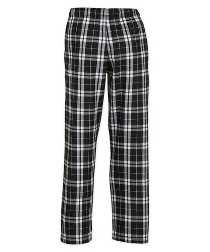 Boxercraft BY6624 Youth Flannel Pants - Black/White Plaid - Product Photo 4 | Black/White Plaid