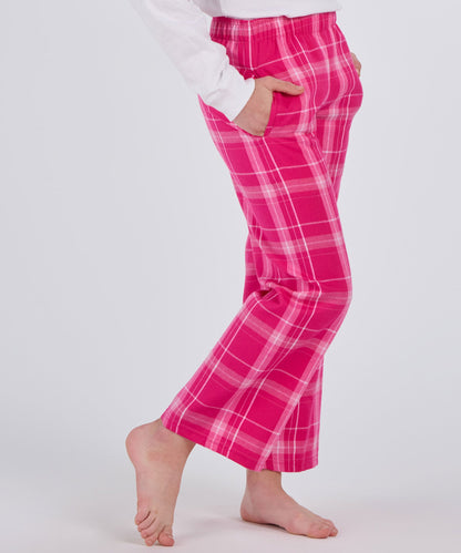 Boxercraft BY6624 Youth Flannel Pants - Pink Carnegie Plaid - Product Photo 3 | Pink Carnegie Plaid