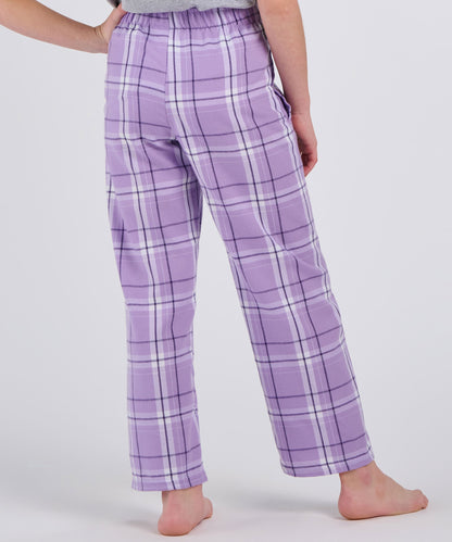 Boxercraft BY6624 Youth Flannel Pants - Lavender Carnegie Plaid - Product Photo 3 | Lavender Carnegie Plaid