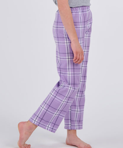 Boxercraft BY6624 Youth Flannel Pants - Lavender Carnegie Plaid - Product Photo 2 | Lavender Carnegie Plaid