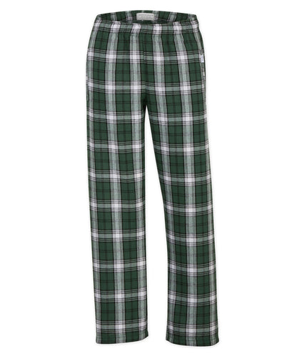 Boxercraft BY6624 Youth Flannel Pants - Green/White Plaid - Product Photo 3 | Green/White Plaid