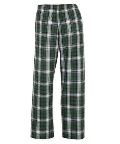 Boxercraft BY6624 Youth Flannel Pants - Green/White Plaid - Product Photo 4 | Green/White Plaid