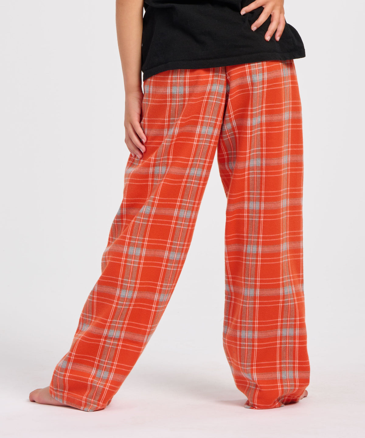 Boxercraft BY6624 Youth Flannel Pants - Burnt Orange Kingston - Product Photo 2 | Burnt Orange Kingston
