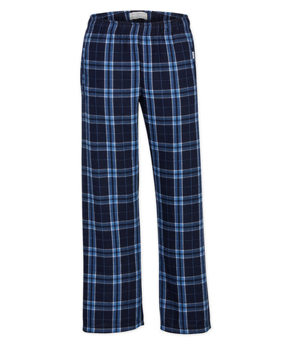 Boxercraft BY6624 Youth Flannel Pants - Navy/Columbia Plaid - Product Photo 2 | Navy/Columbia Plaid