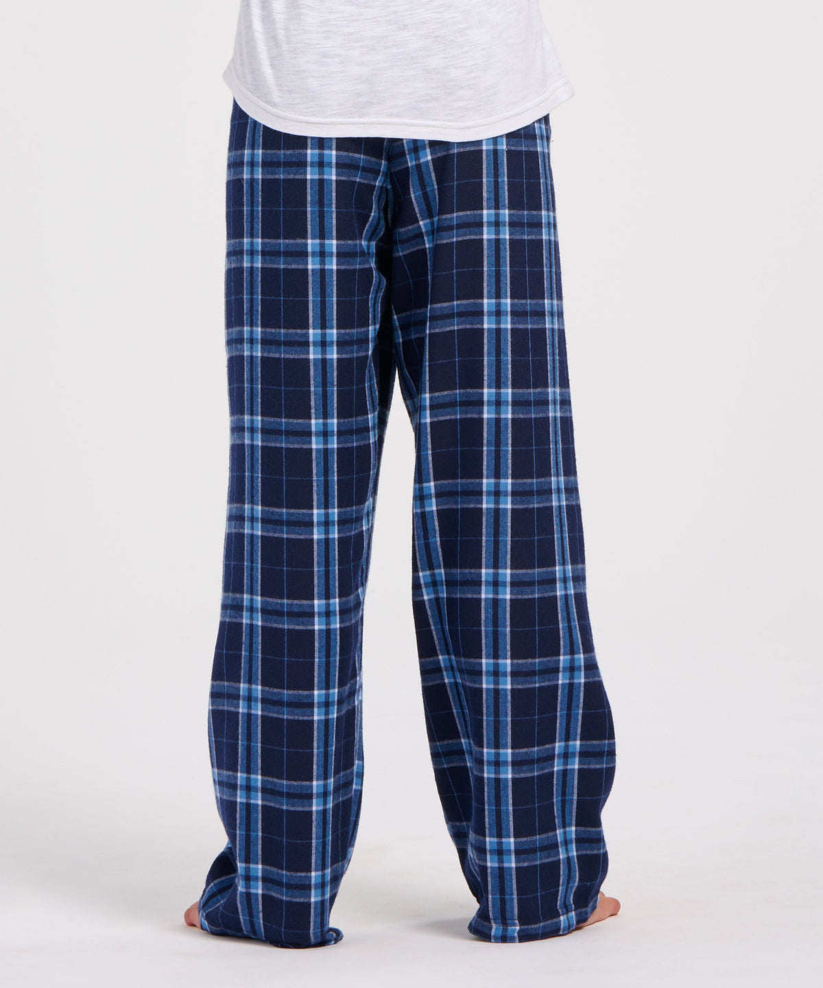 Boxercraft BY6624 Youth Flannel Pants - Navy/Columbia Plaid - Product Photo 3 | Navy/Columbia Plaid