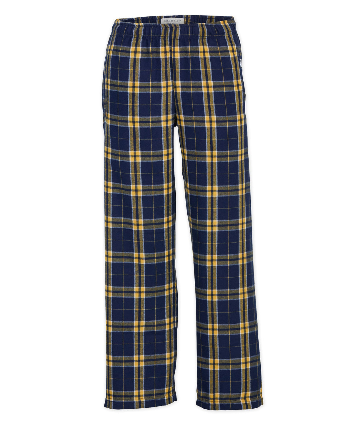 Boxercraft BY6624 Youth Flannel Pants - Navy/Gold Plaid - Product Photo 3 | Navy/Gold Plaid