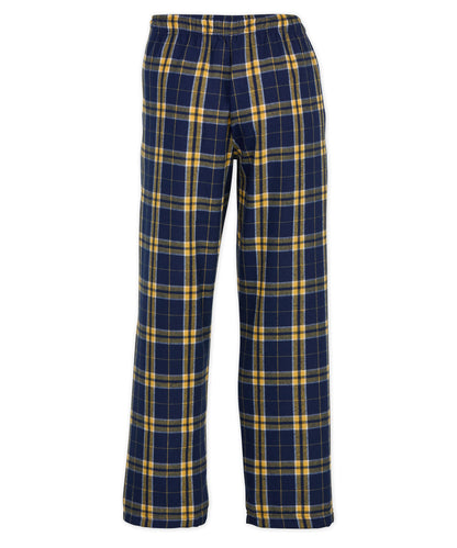Boxercraft BY6624 Youth Flannel Pants - Navy/Gold Plaid - Product Photo 4 | Navy/Gold Plaid