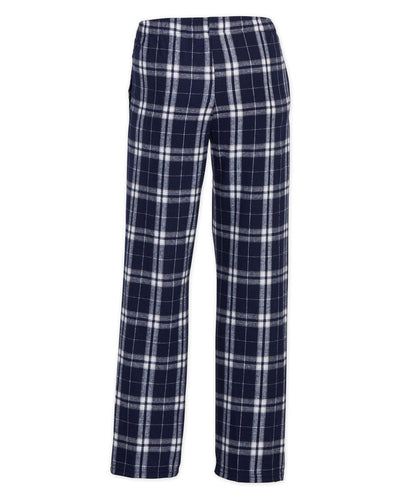 Boxercraft BY6624 Youth Flannel Pants - Navy/Silver Plaid - Product Photo 4 | Navy/Silver Plaid