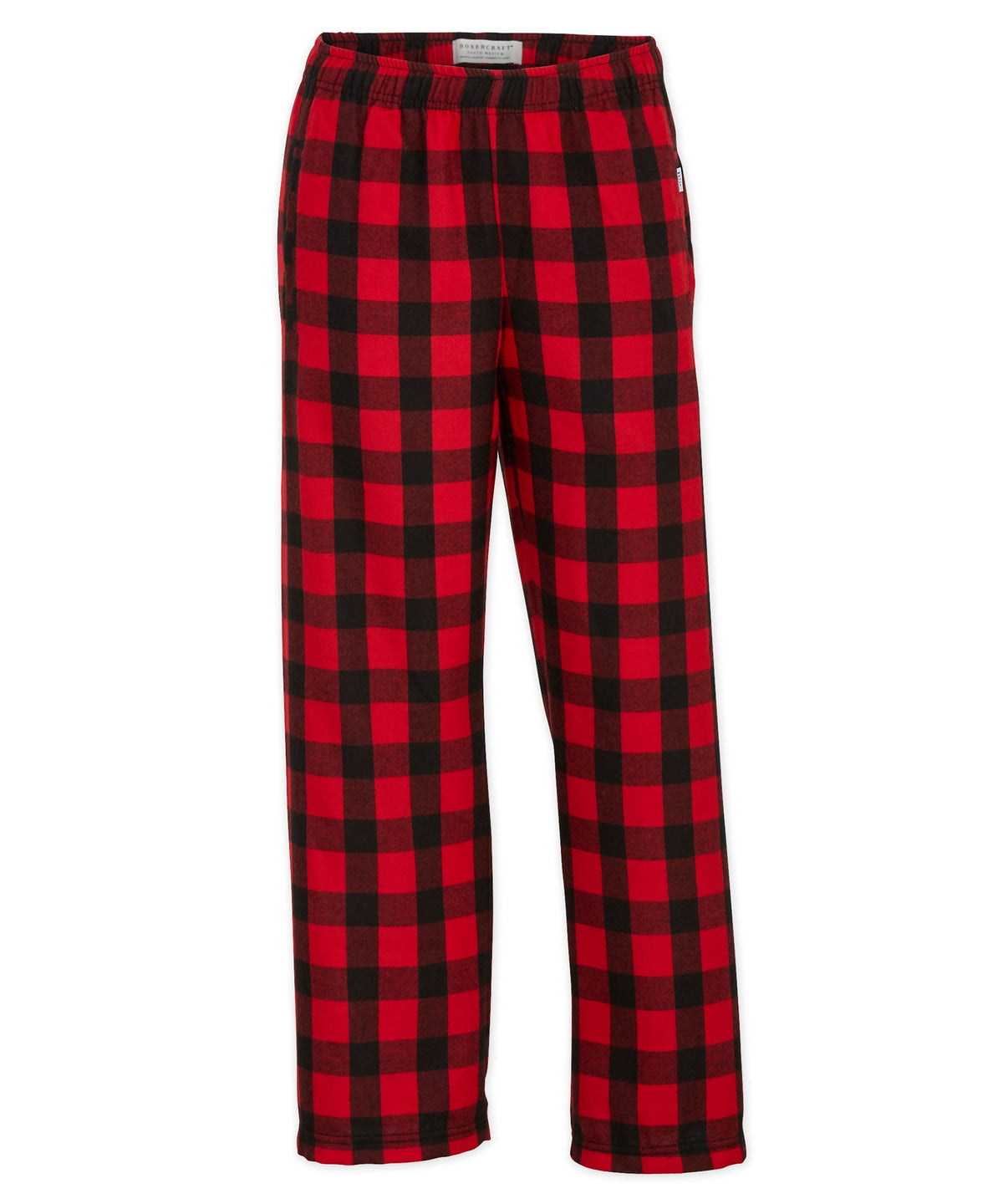 Boxercraft BY6624 Youth Flannel Pants - Red/Black Buffalo Plaid - Product Photo 3 | Red/Black Buffalo Plaid