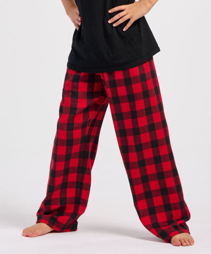 Boxercraft BY6624 Youth Flannel Pants - Red/Black Buffalo Plaid - Product Photo 1 | Red/Black Buffalo Plaid