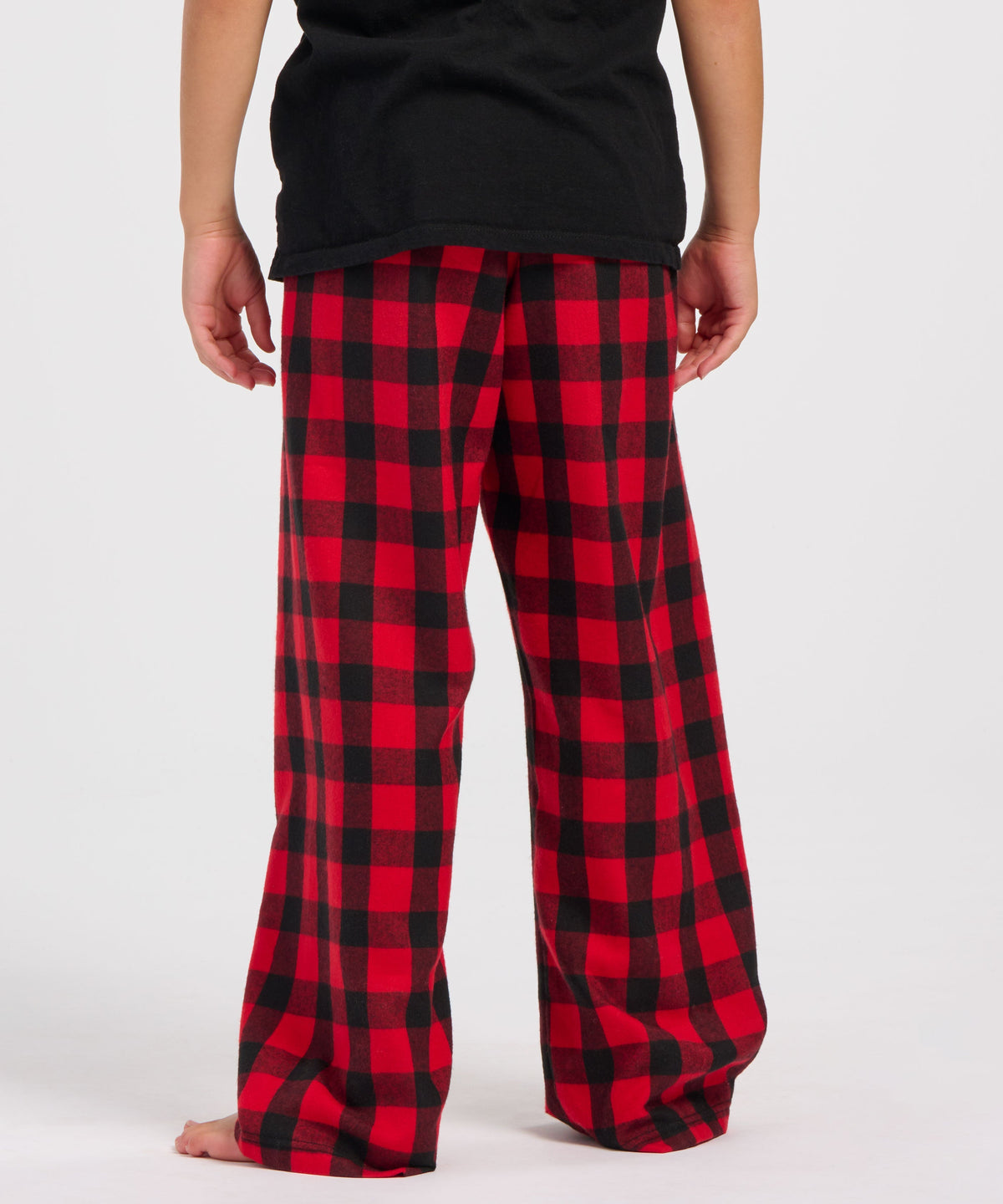 Boxercraft BY6624 Youth Flannel Pants - Red/Black Buffalo Plaid - Product Photo 2 | Red/Black Buffalo Plaid