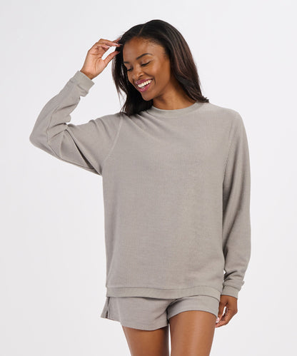 Women's Rally Corduroy Crew – Corduroy Knit Crewneck Sweatshirt in Oxford