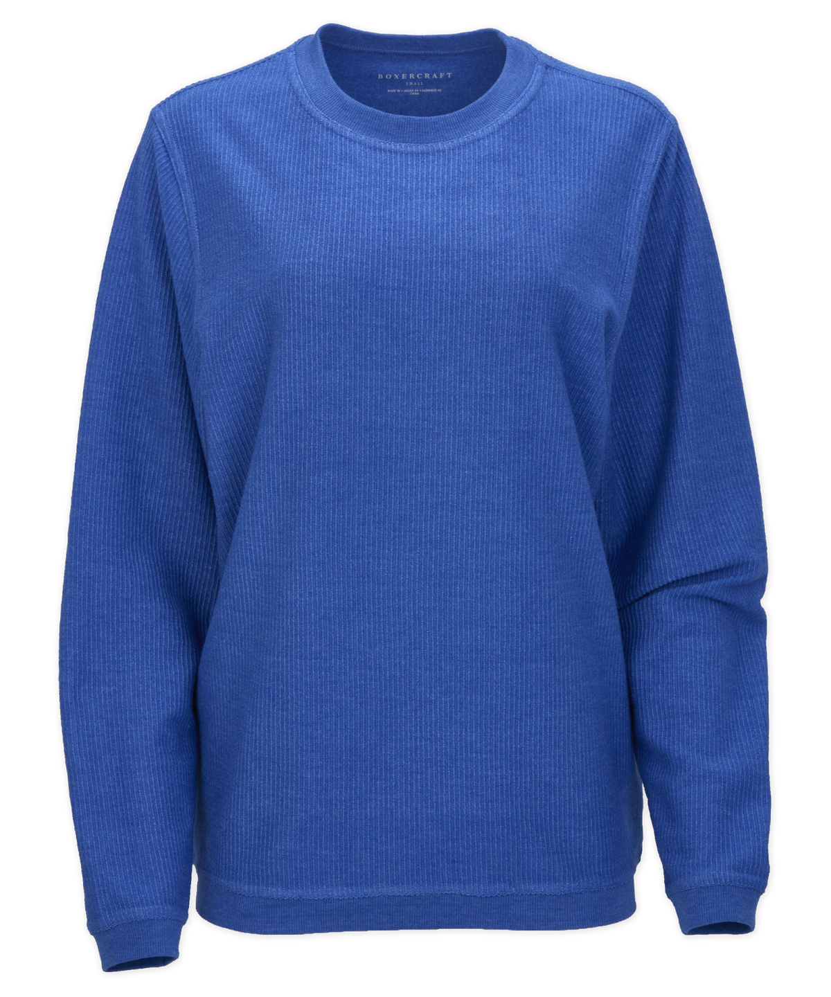 Women's Rally Corduroy Crew – Corduroy Knit Crewneck Sweatshirt in Electric Royal