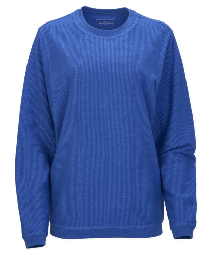 Women's Rally Corduroy Crew – Corduroy Knit Crewneck Sweatshirt in Electric Royal